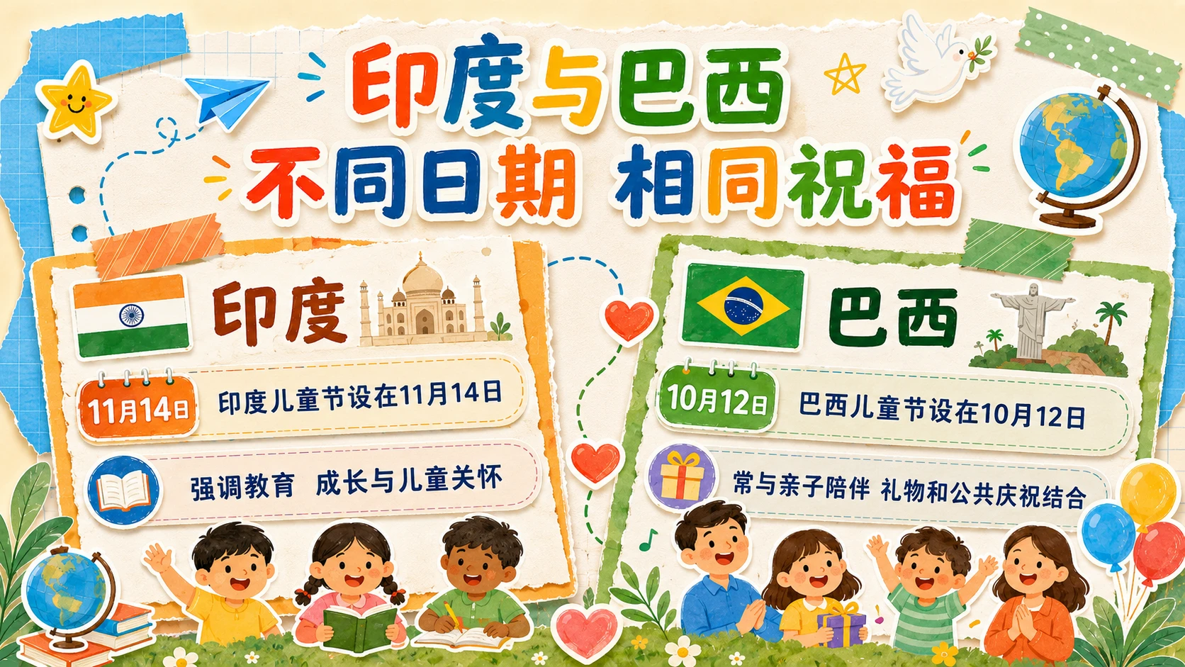 《为什么是六一》童年探索手账风PPT - 预览图15