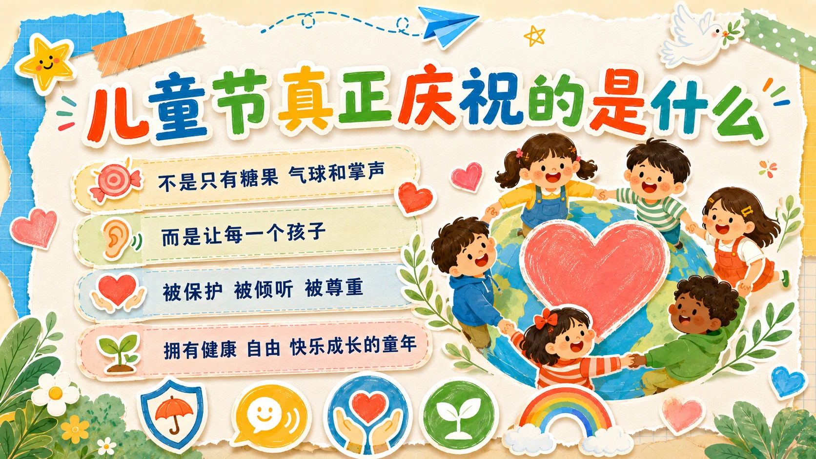 《为什么是六一》童年探索手账风PPT - 预览图16