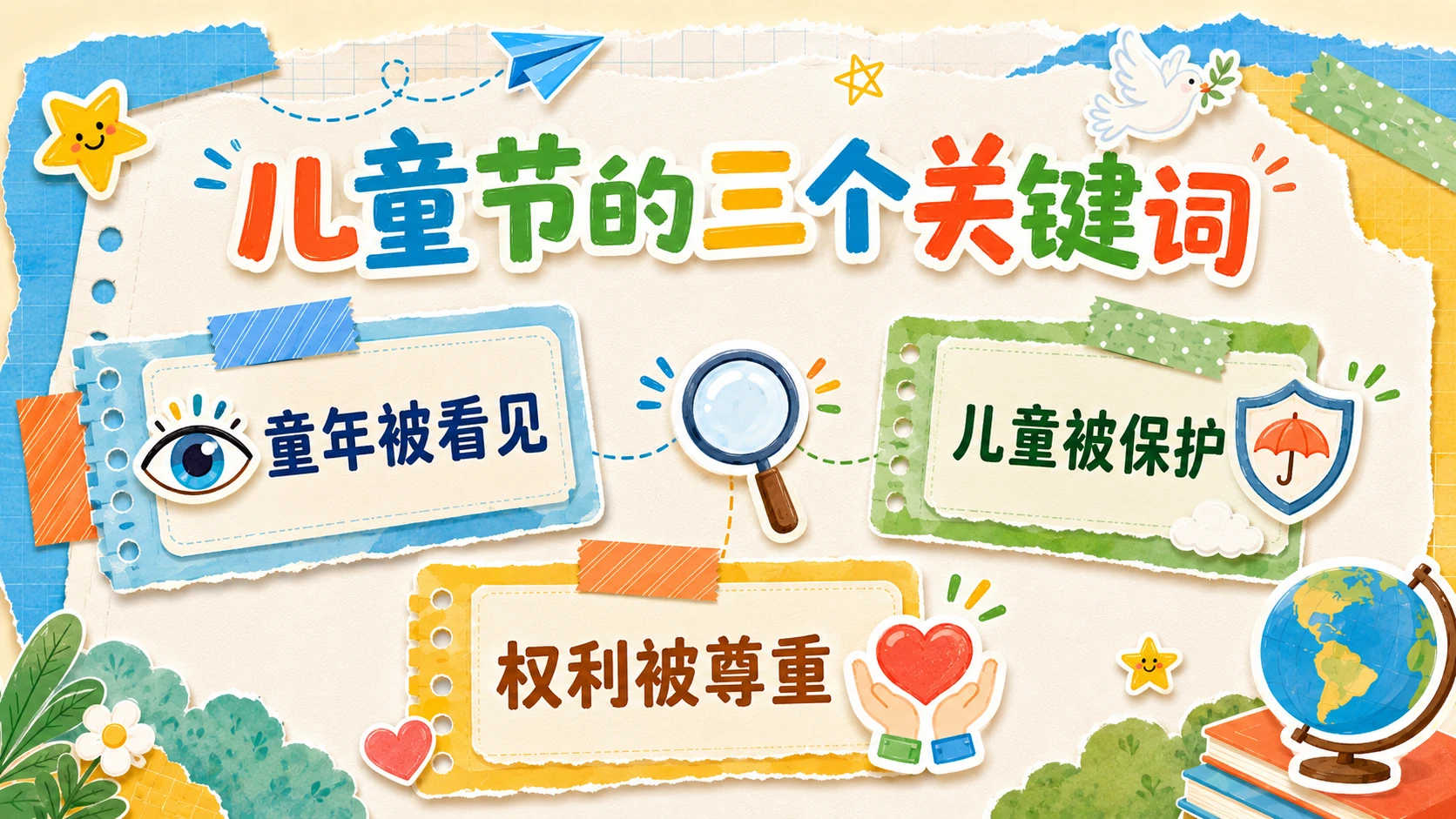 《为什么是六一》童年探索手账风PPT - 预览图3