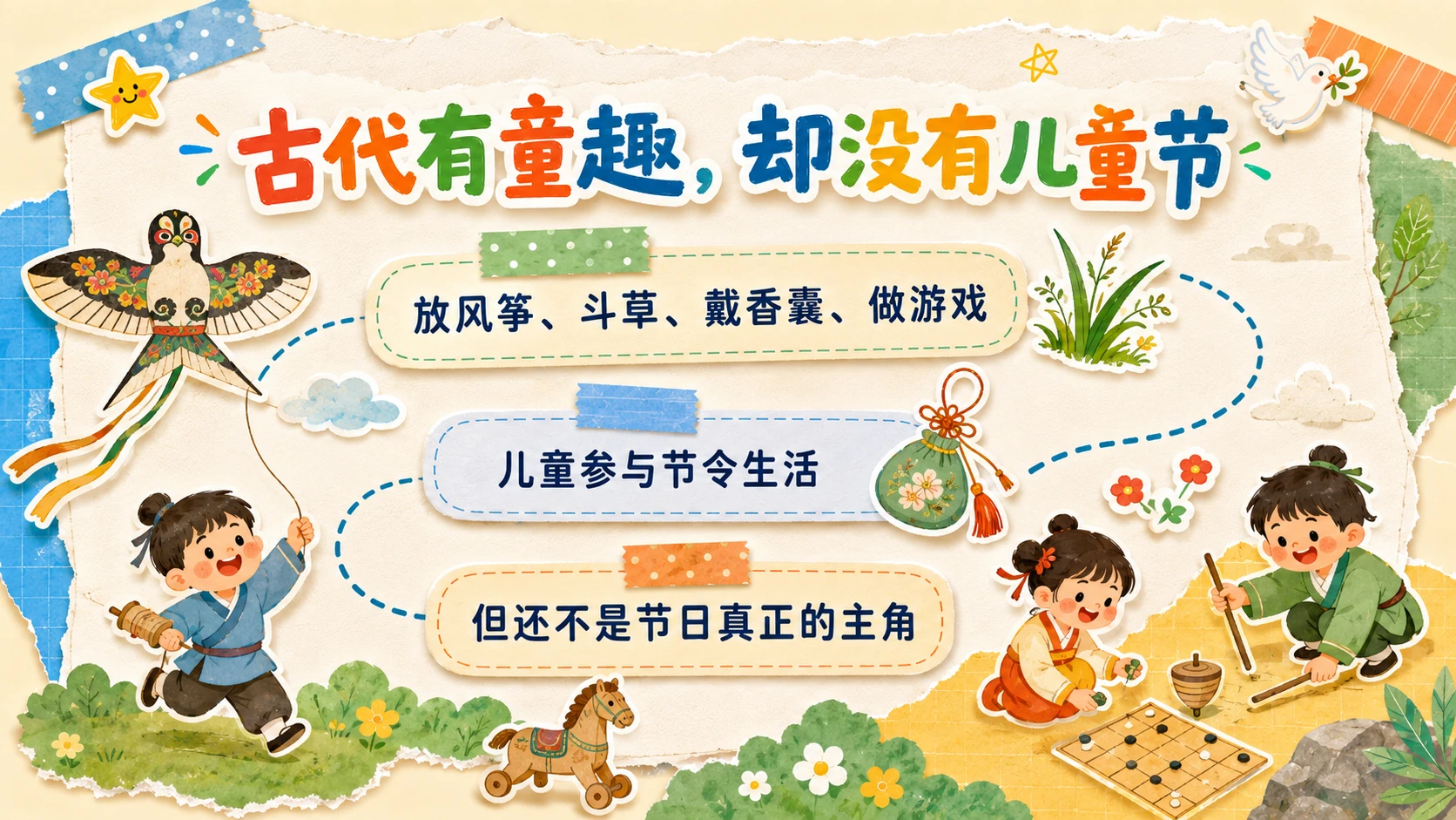 《为什么是六一》童年探索手账风PPT - 预览图4