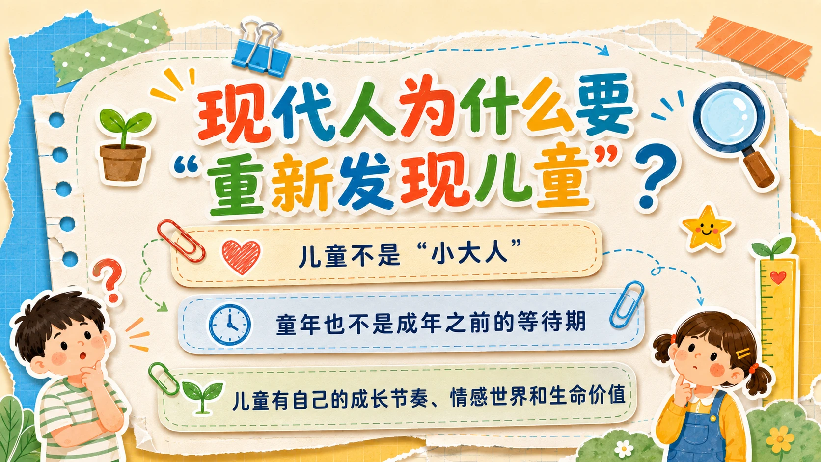 《为什么是六一》童年探索手账风PPT - 预览图6