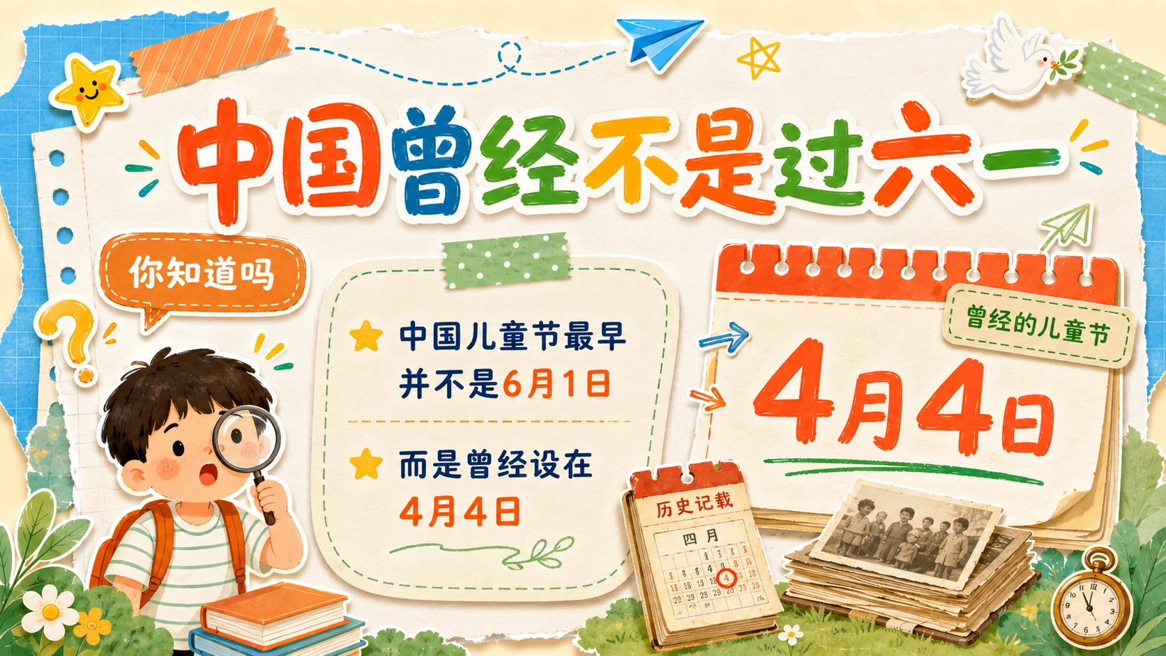 《为什么是六一》童年探索手账风PPT - 预览图7