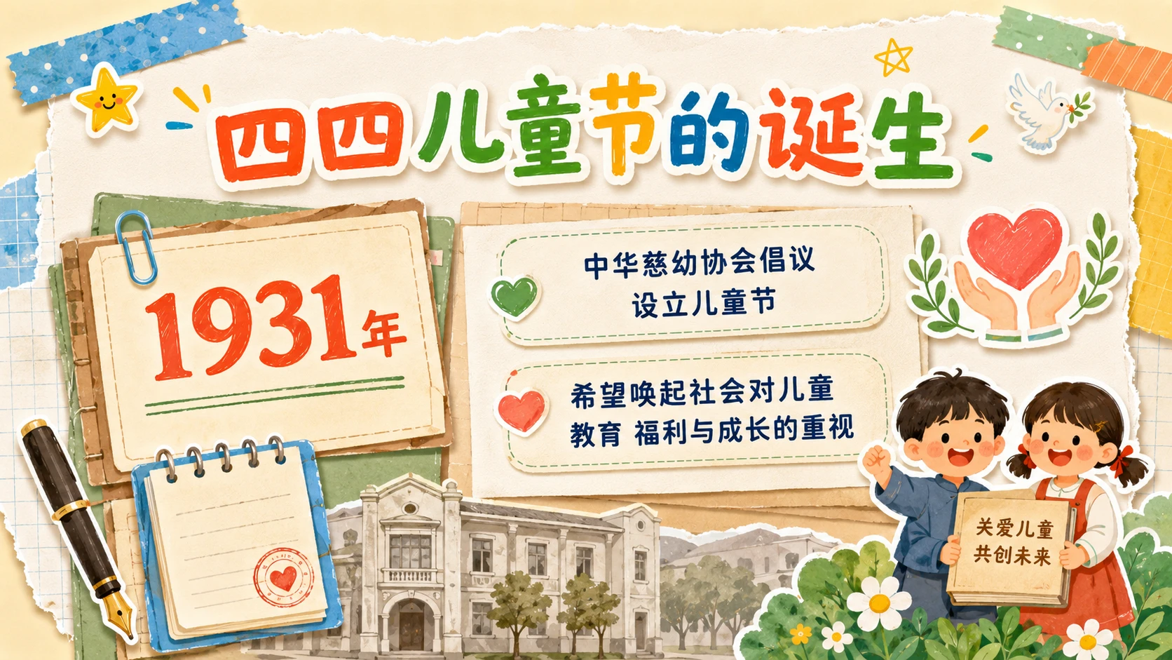 《为什么是六一》童年探索手账风PPT - 预览图8