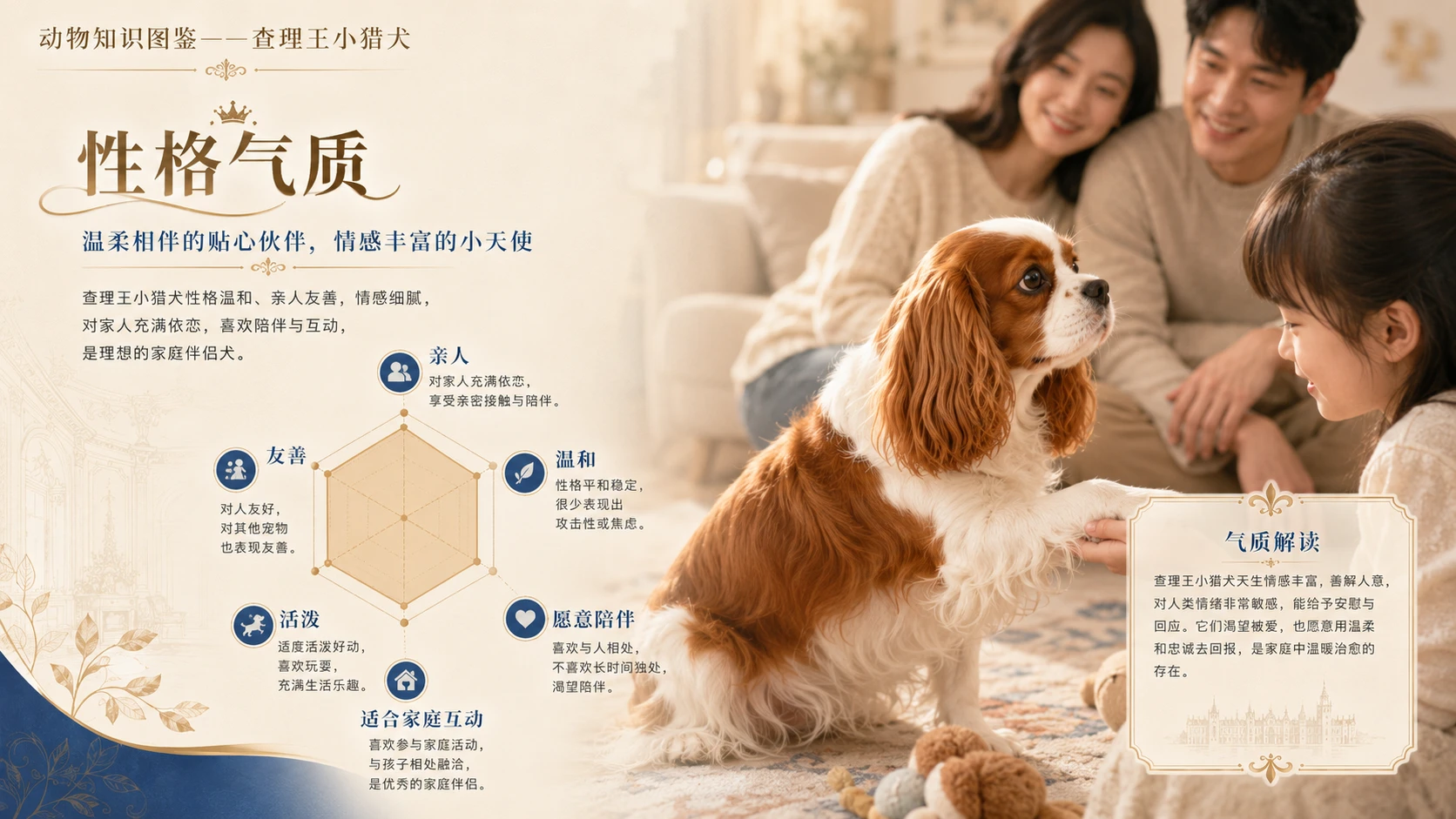 万物知识图鉴系列作品PPT——查理王小猎犬 - 预览图2
