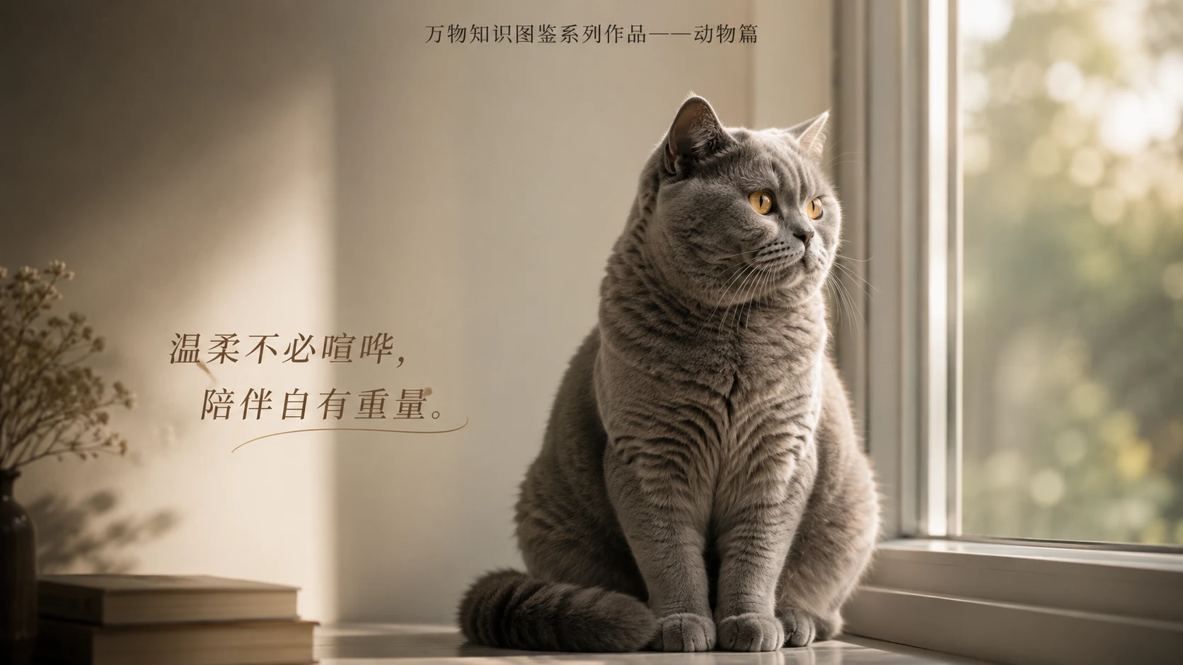 万物知识图鉴系列作品PPT——英国短毛猫 - 预览图3