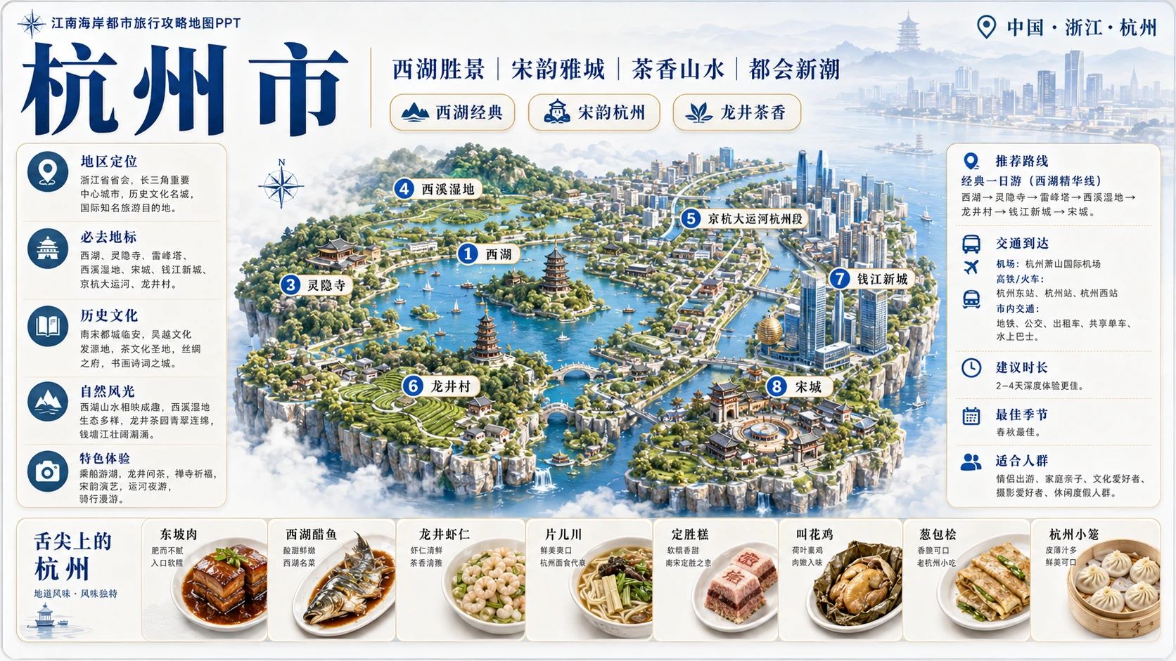 江南海岸都市档案型_8个省级入口94个地级市旅行攻略地图PPT - 预览图3