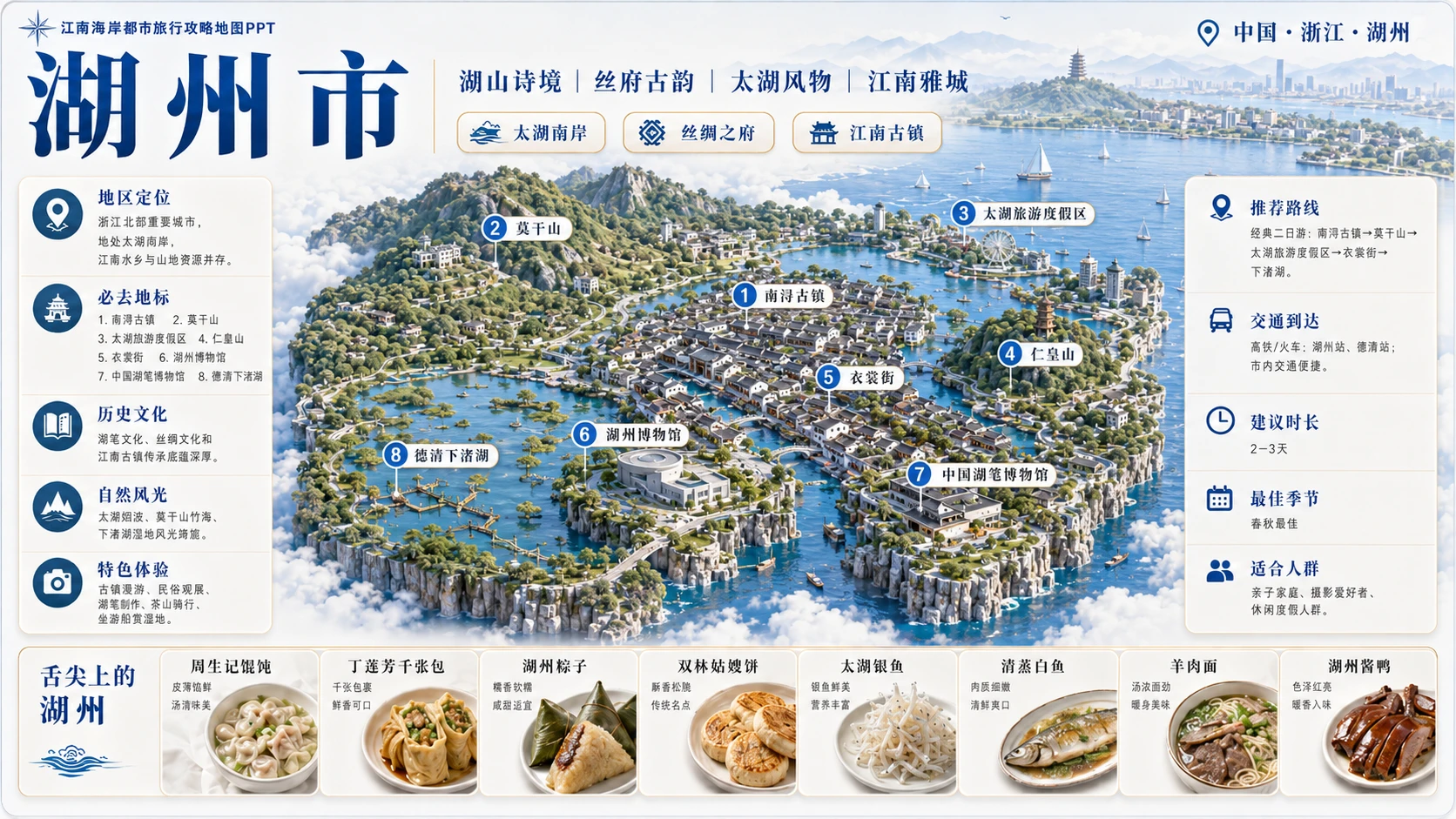 江南海岸都市档案型_8个省级入口94个地级市旅行攻略地图PPT - 预览图4