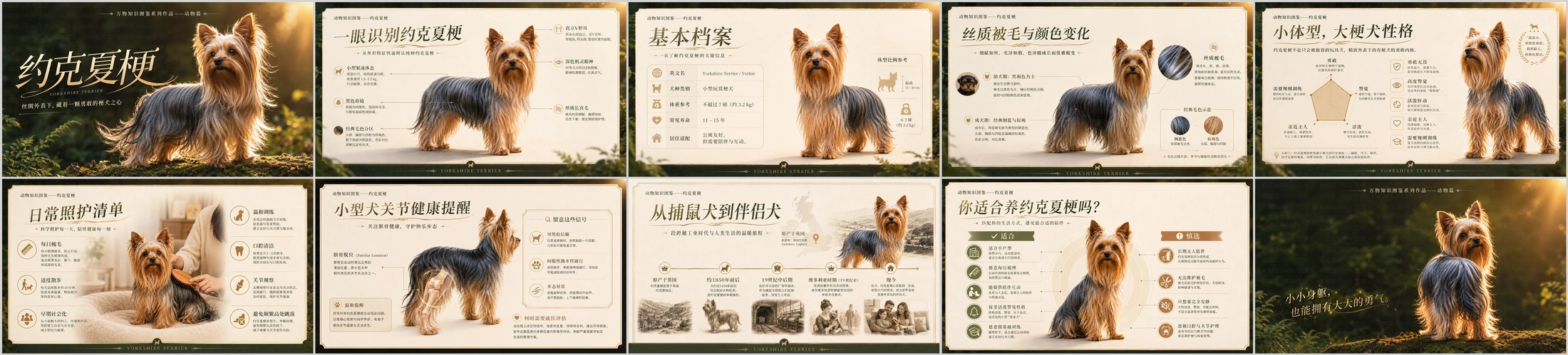 万物知识图鉴系列作品PPT——约克夏梗 - 预览图4