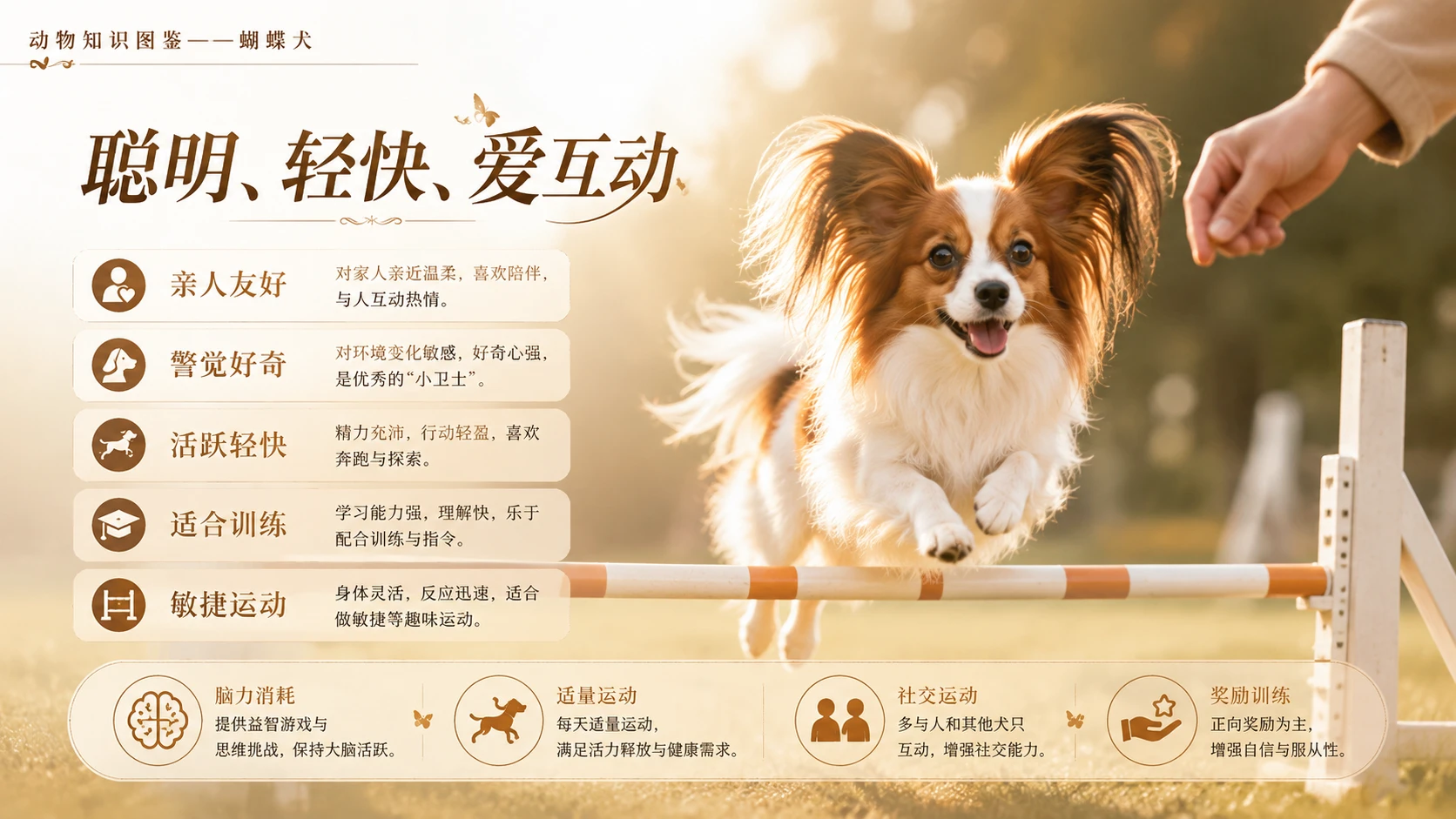 万物知识图鉴系列作品PPT——蝴蝶犬 - 预览图2