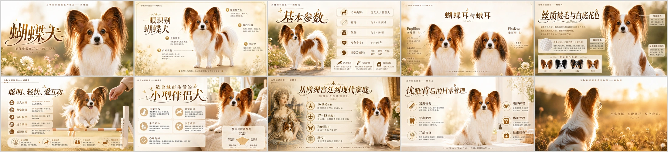 万物知识图鉴系列作品PPT——蝴蝶犬 - 预览图4