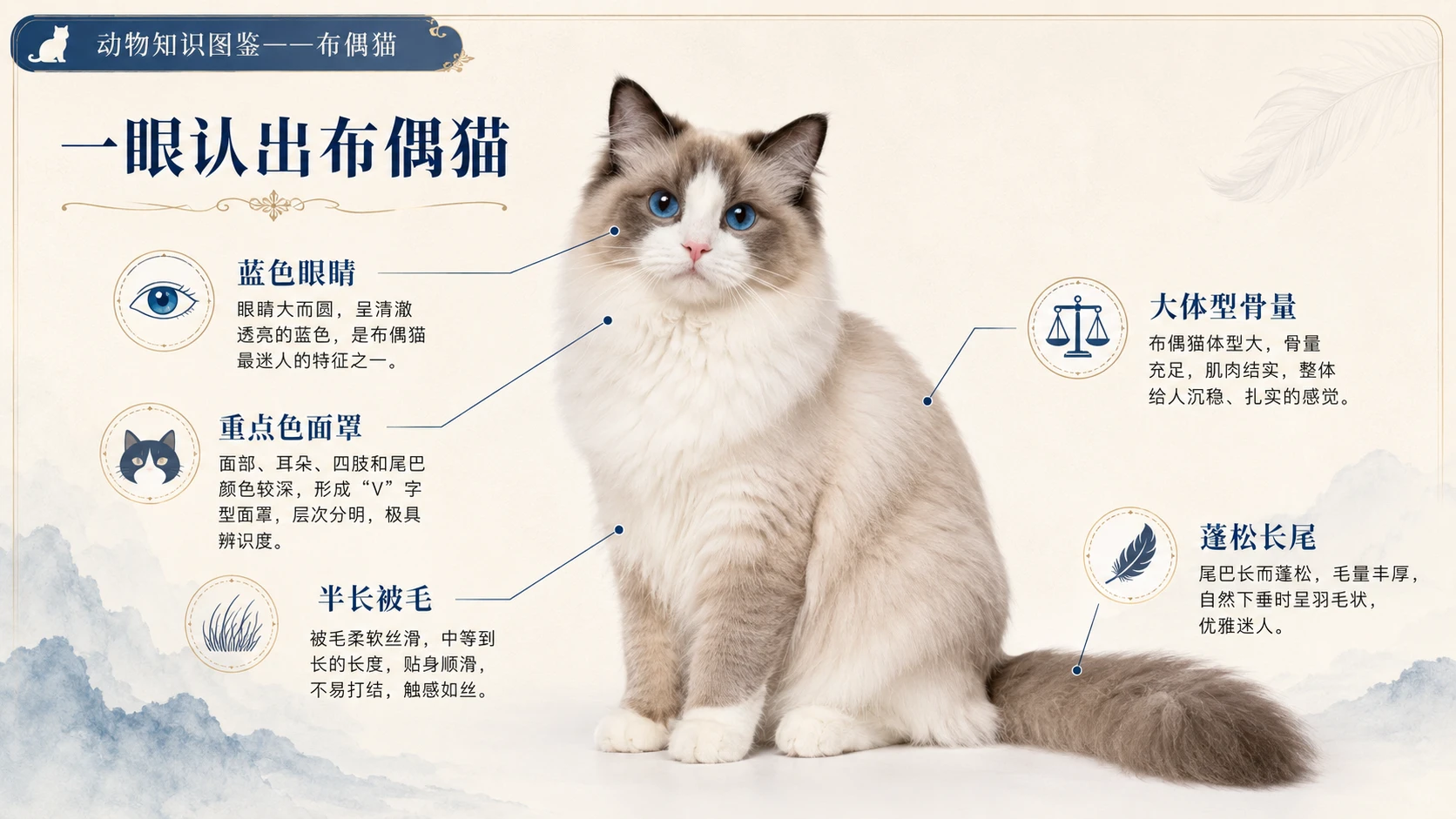 万物知识图鉴系列作品PPT——布偶猫 - 预览图1