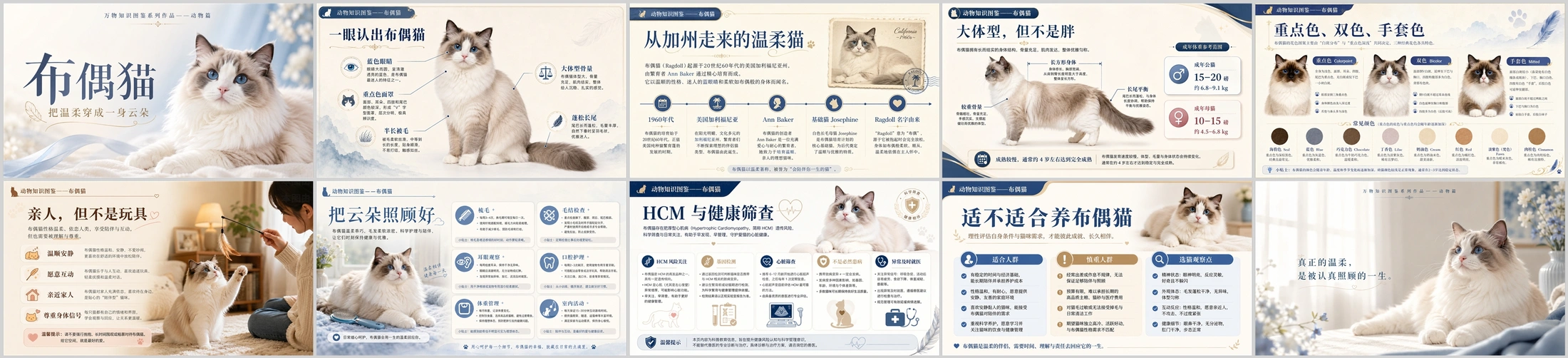万物知识图鉴系列作品PPT——布偶猫 - 预览图4