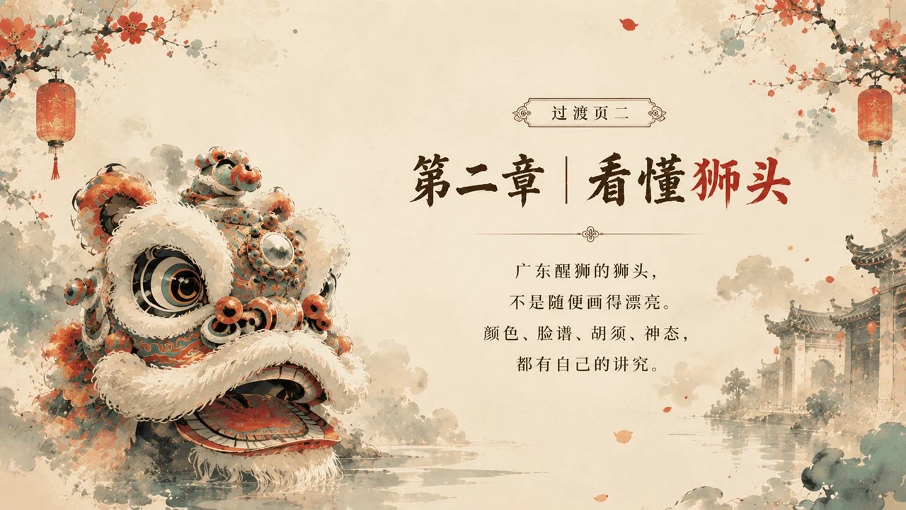 醒狮醒少年：读懂广东醒狮非遗文化PPT/舞狮/南狮/狮舞 - 预览图11