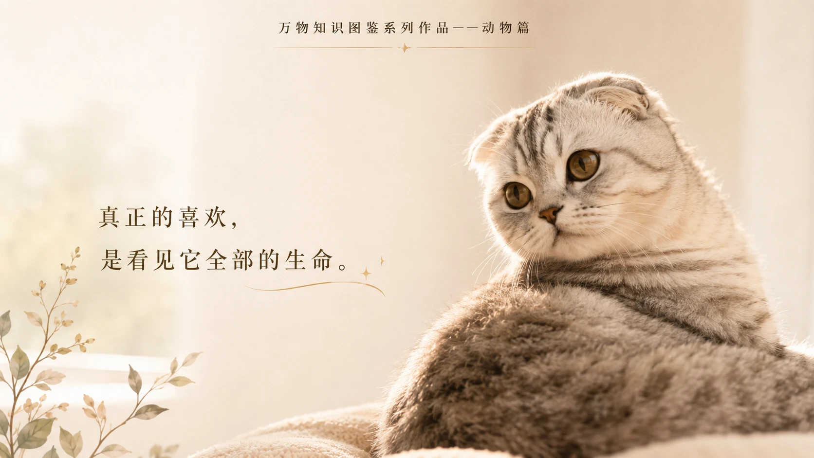 万物知识图鉴系列作品PPT——苏格兰折耳猫 - 预览图3