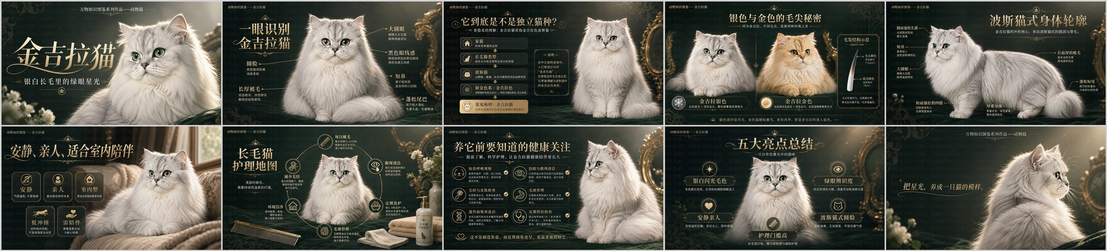 万物知识图鉴系列作品PPT——金吉拉猫 - 预览图4