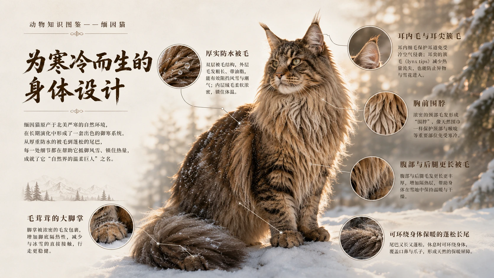 万物知识图鉴系列作品PPT——缅因猫 - 预览图1