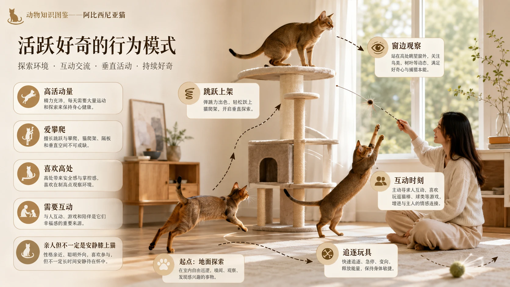 万物知识图鉴系列作品PPT——阿比西尼亚猫 - 预览图2