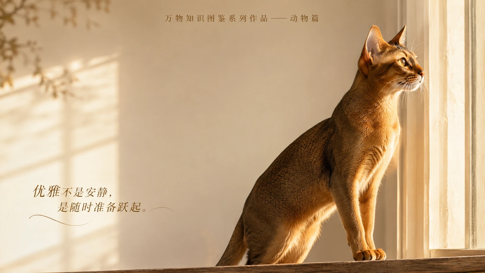 万物知识图鉴系列作品PPT——阿比西尼亚猫 - 预览图3