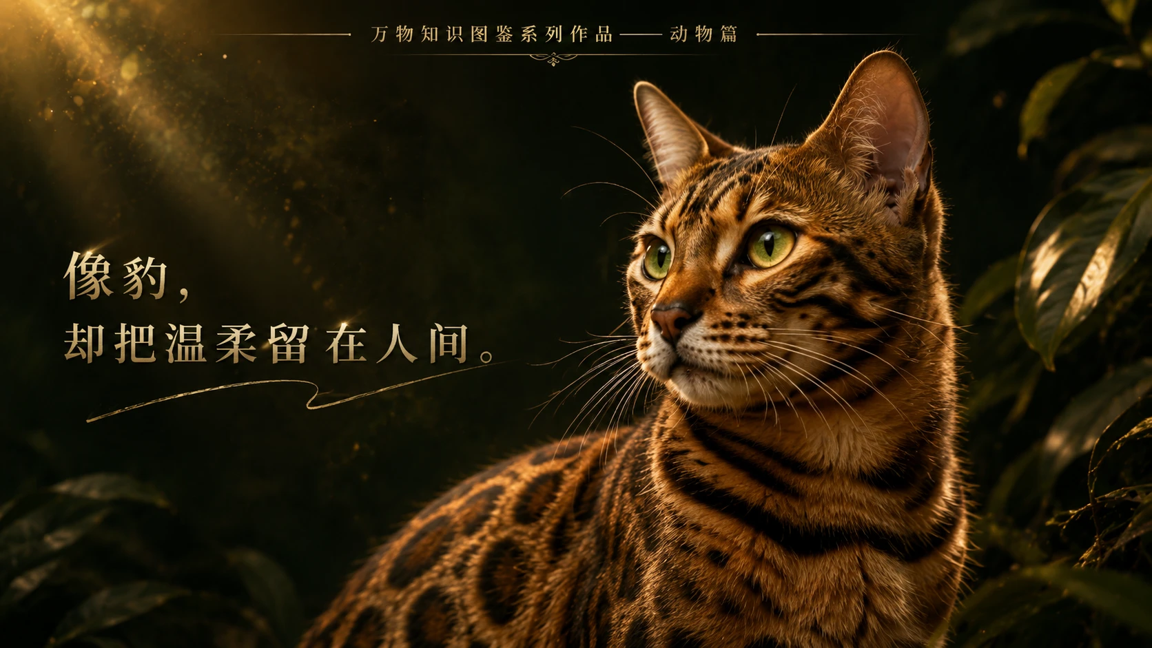 万物知识图鉴系列作品PPT——孟加拉豹猫 - 预览图3