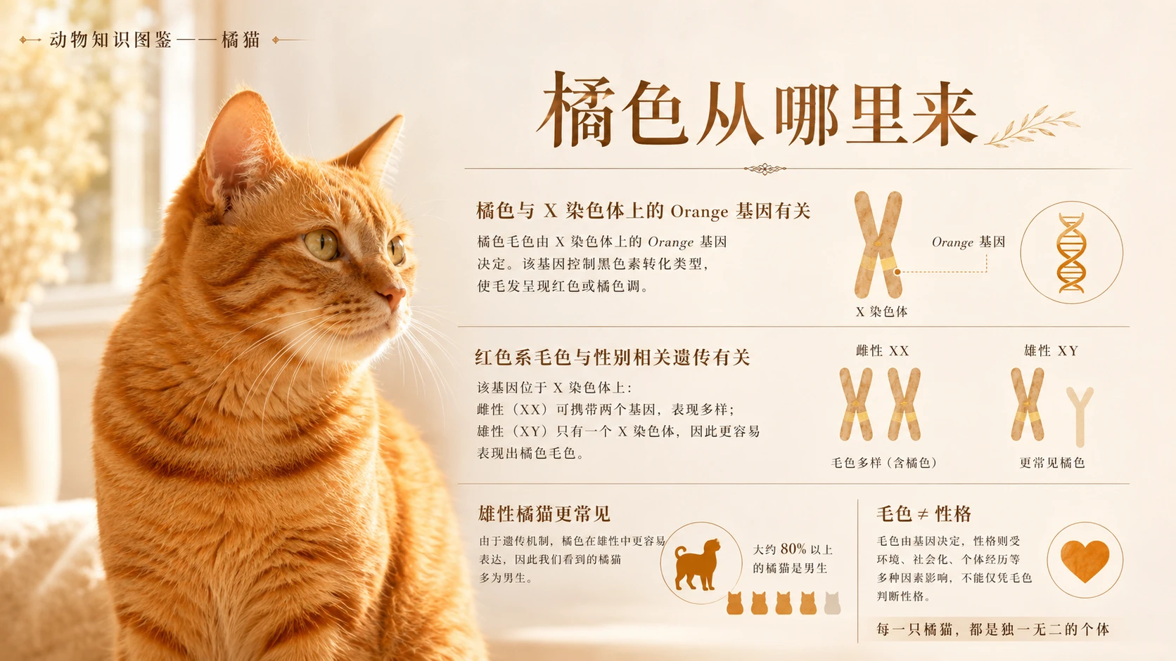 万物知识图鉴系列作品PPT——橘猫 - 预览图1