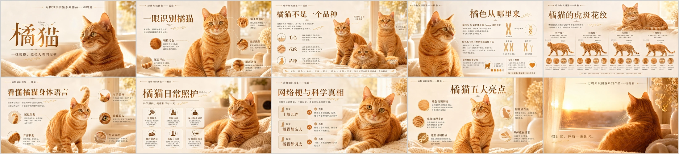 万物知识图鉴系列作品PPT——橘猫 - 预览图4