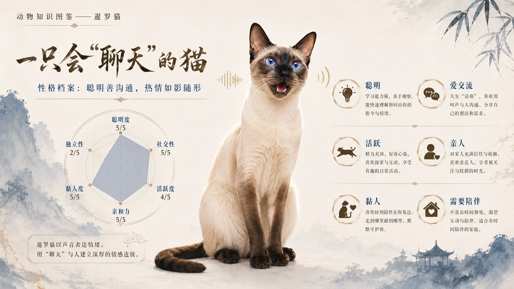 万物知识图鉴系列作品PPT——暹罗猫 - 预览图2
