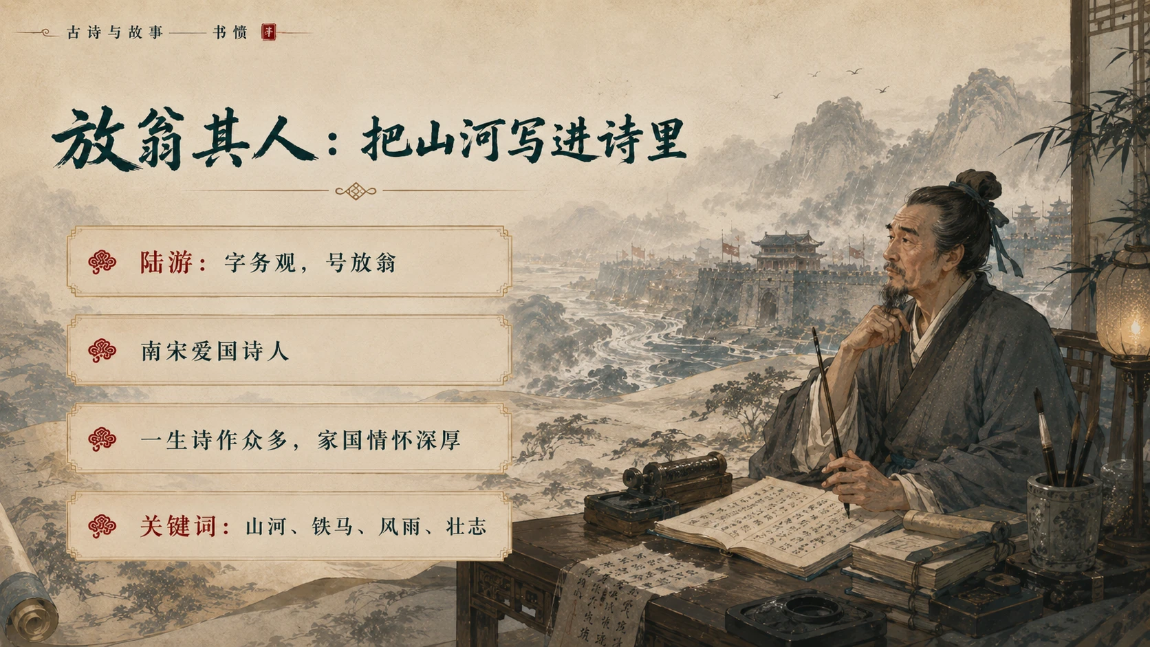 古诗与故事系列作品PPT——书愤 - 预览图12