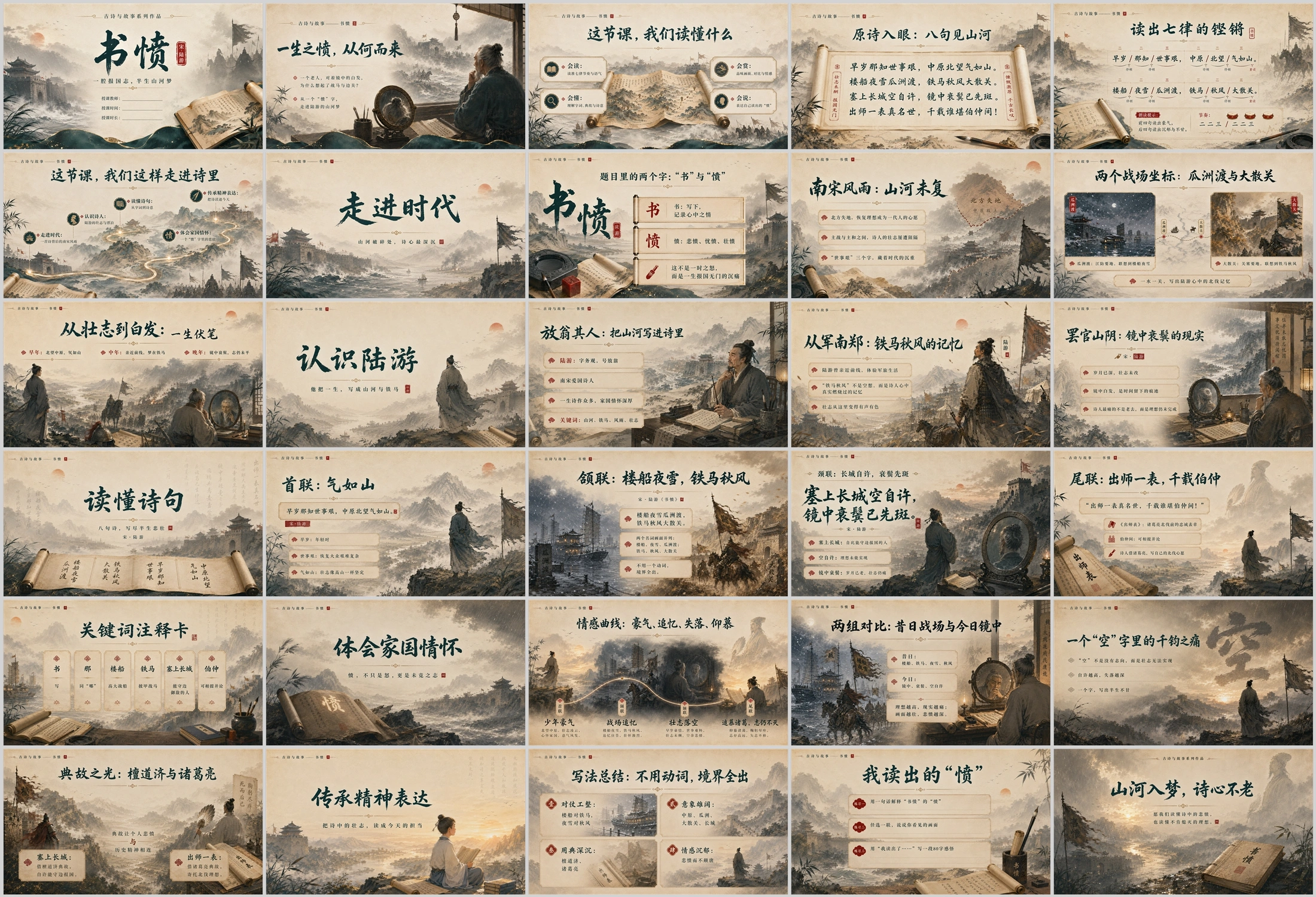 古诗与故事系列作品PPT——书愤 - 预览图17