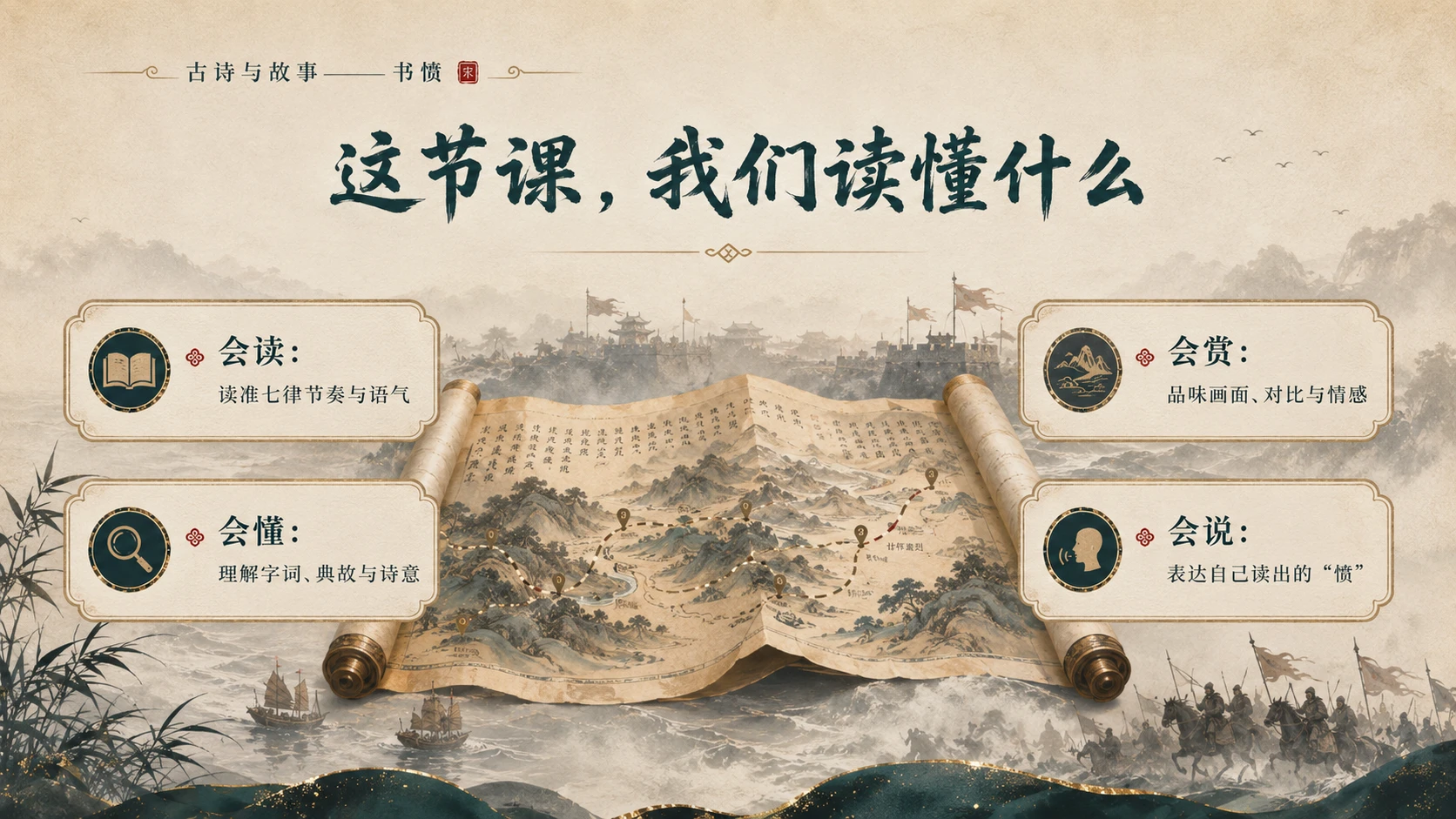 古诗与故事系列作品PPT——书愤 - 预览图2