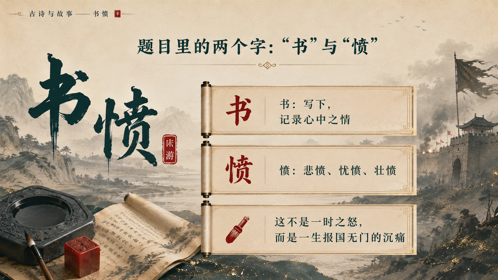 古诗与故事系列作品PPT——书愤 - 预览图7