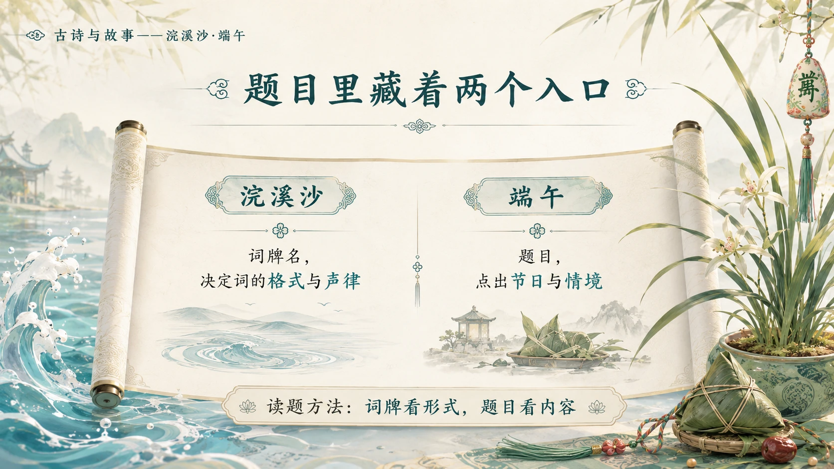 古诗与故事系列作品PPT——浣溪沙·端午 - 预览图8