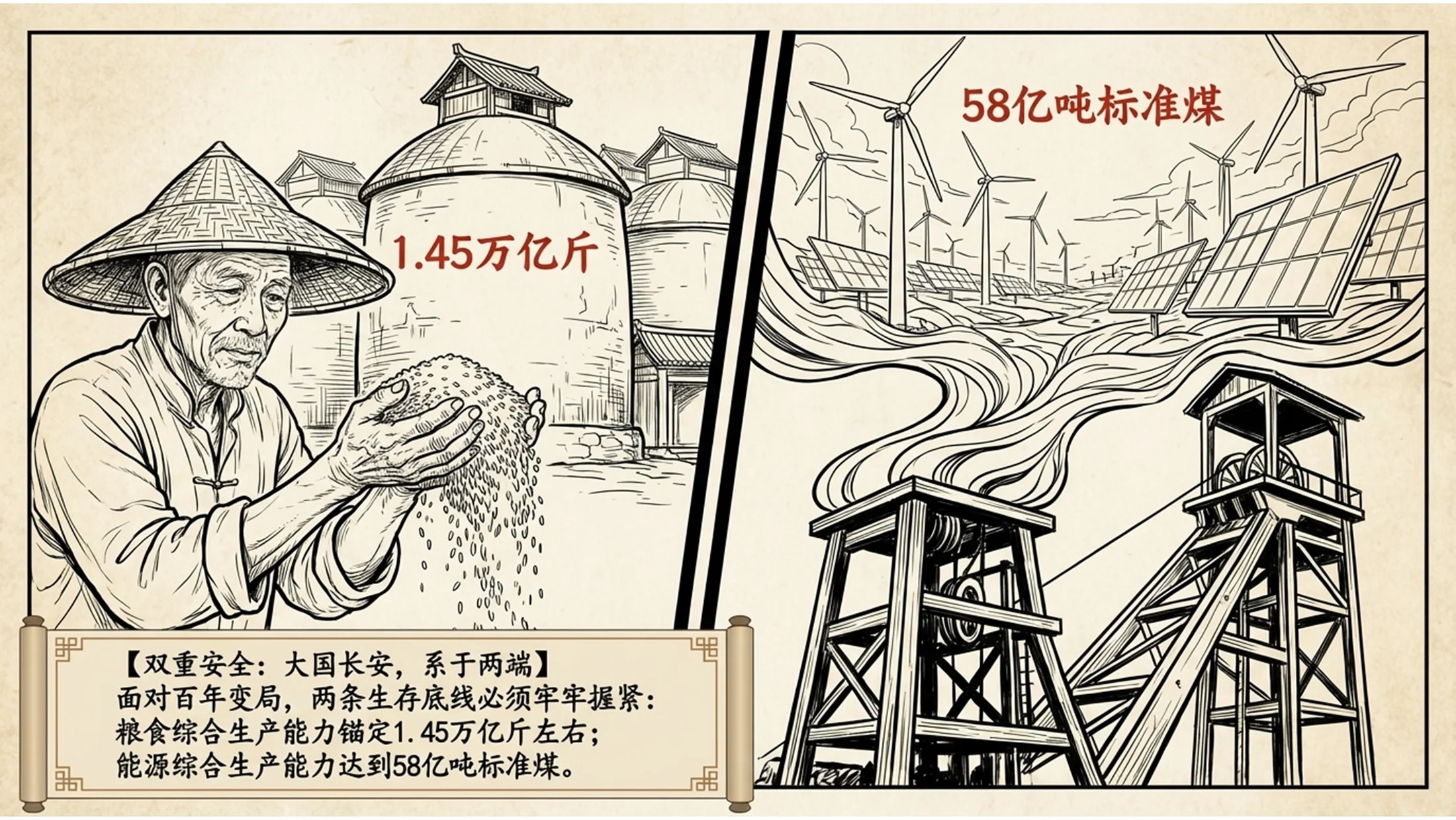 中式连环画风格政府工作报告PPT - 预览图5