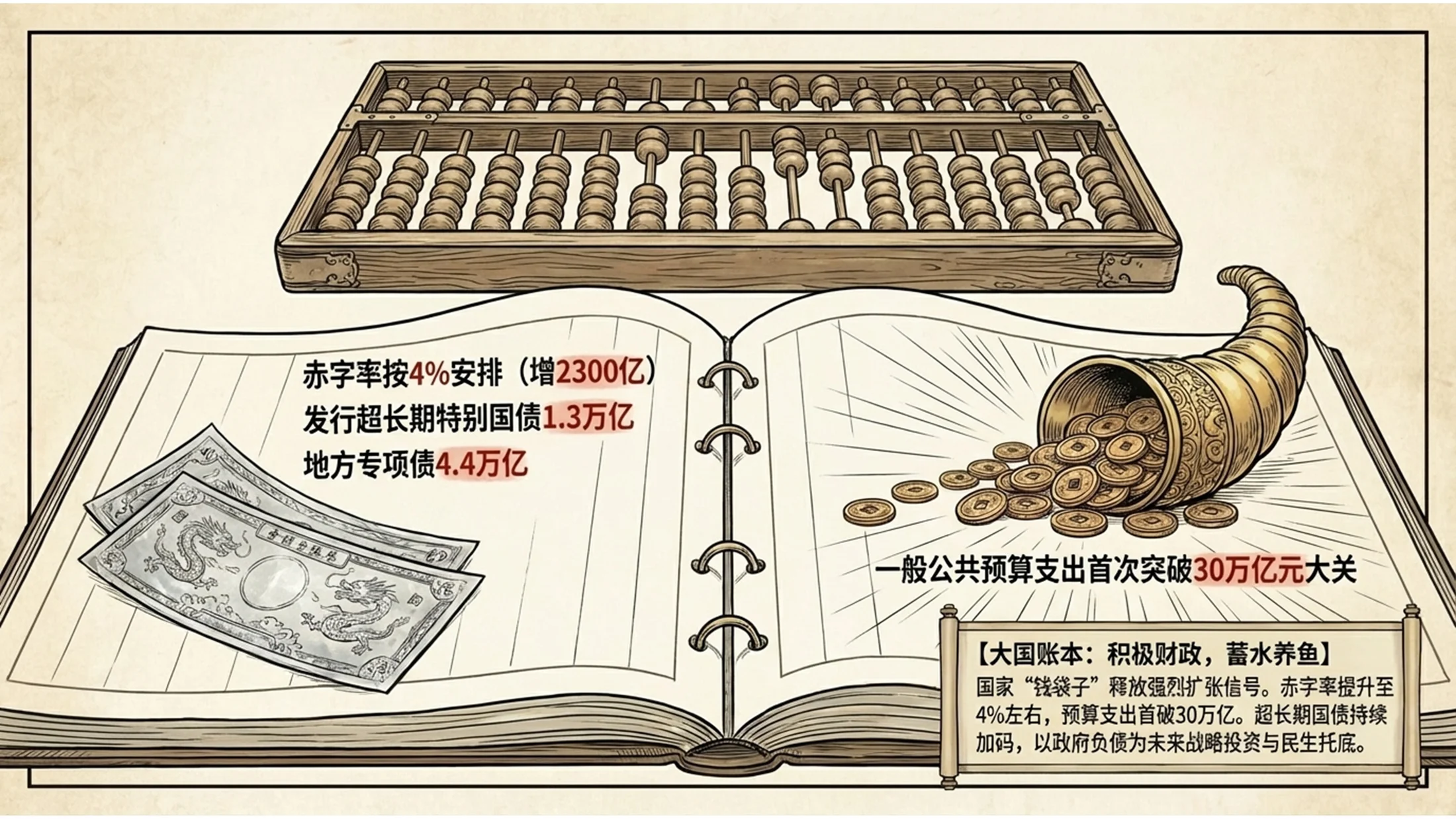 中式连环画风格政府工作报告PPT - 预览图7