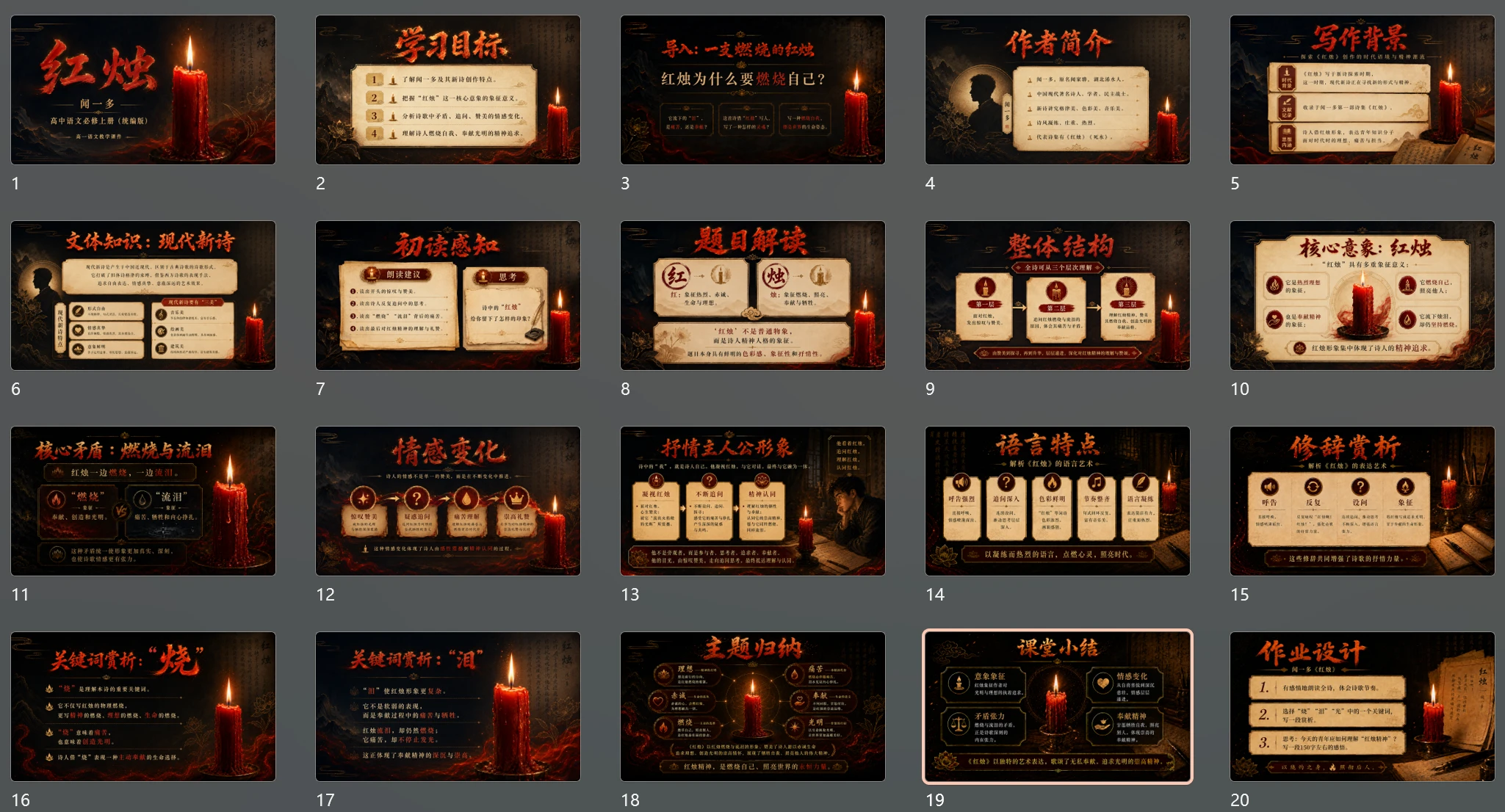统编版高中语文课件《红烛》 - 预览图4