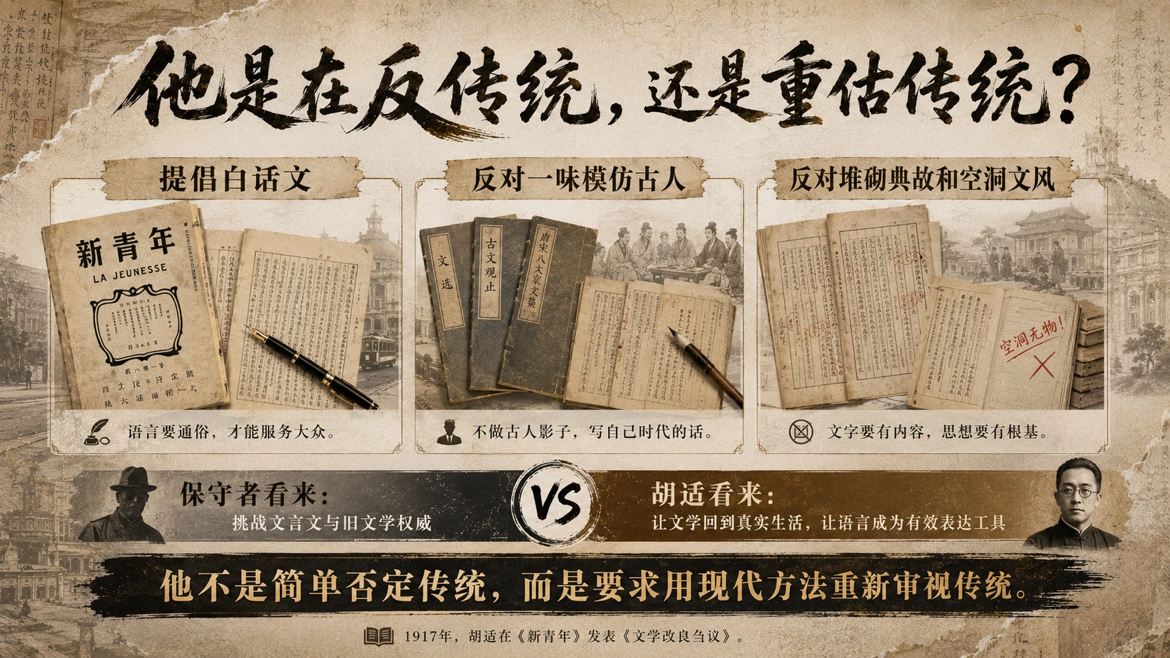 胡适人物志—新文化运动系列PPT - 预览图4