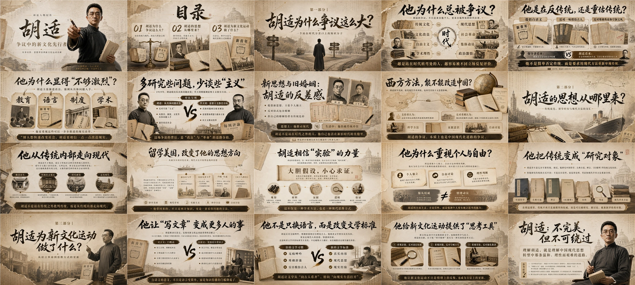 胡适人物志—新文化运动系列PPT - 预览图7