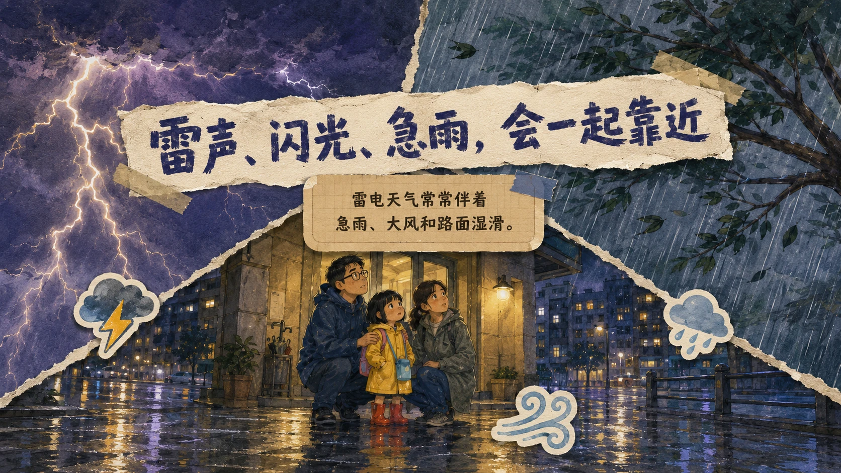 雷电篇｜极端天气避险记PPT - 预览图1