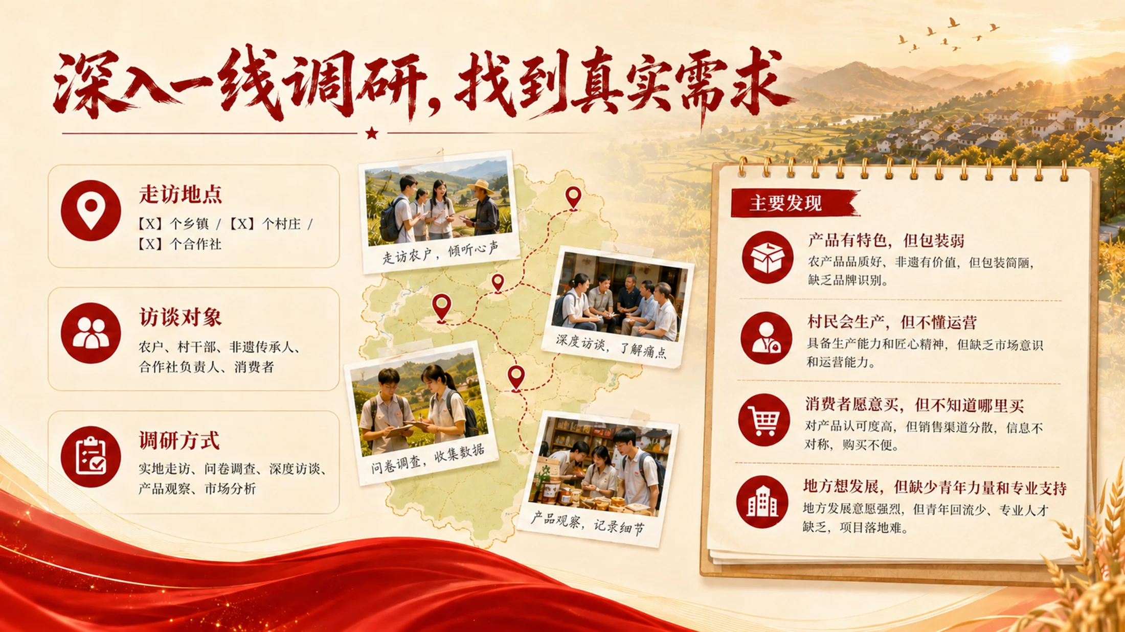 乡创共富｜青年红色筑梦之旅乡村振兴项目PPT模板 - 预览图10