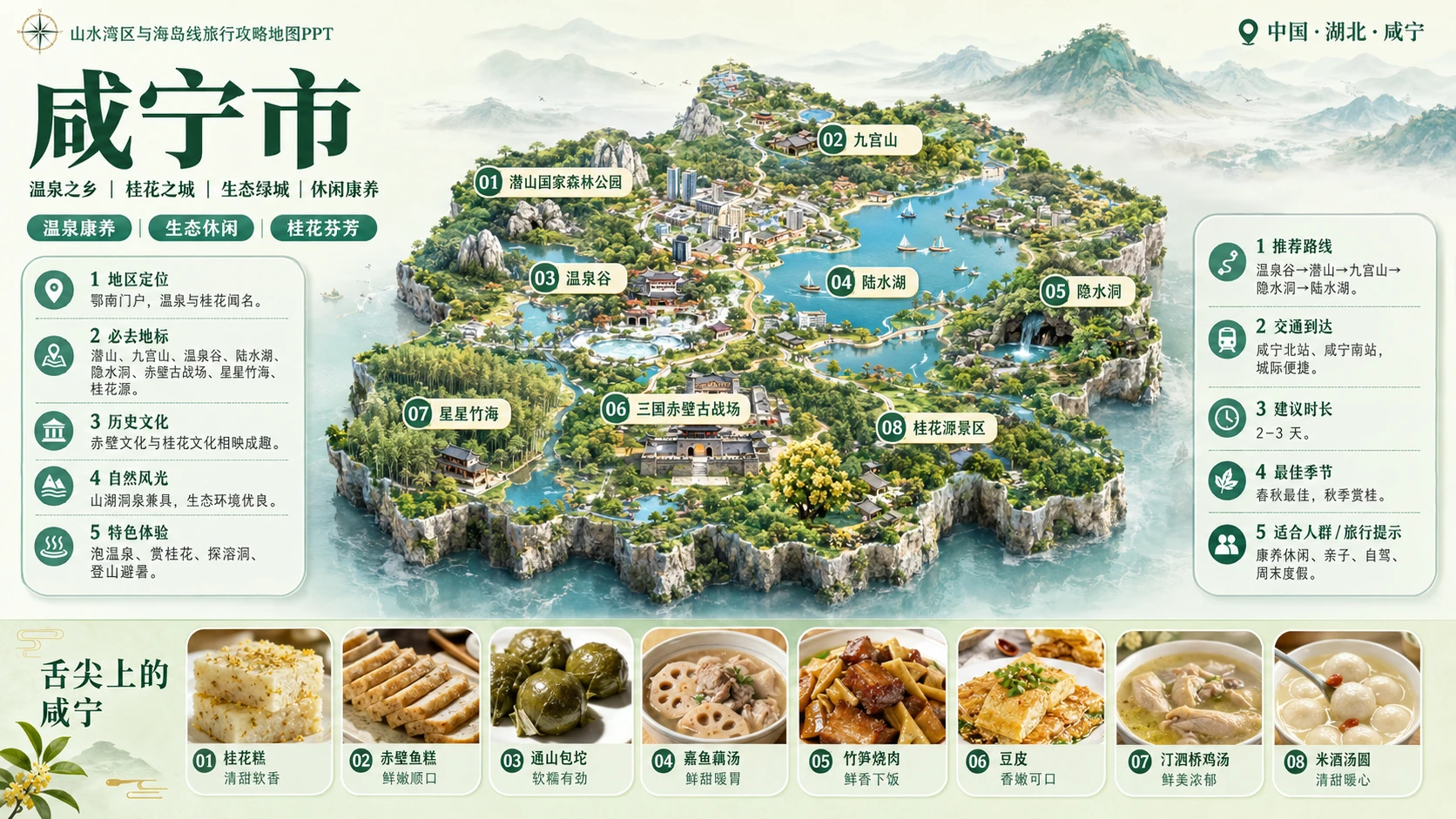 山水湾区海岛档案型_8个省级入口81个地级市旅行攻略地图PPT - 预览图5