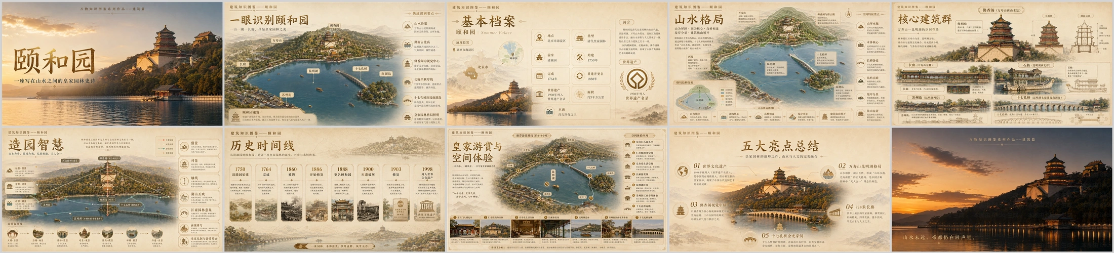 万物知识图鉴系列作品PPT——颐和园 - 预览图4