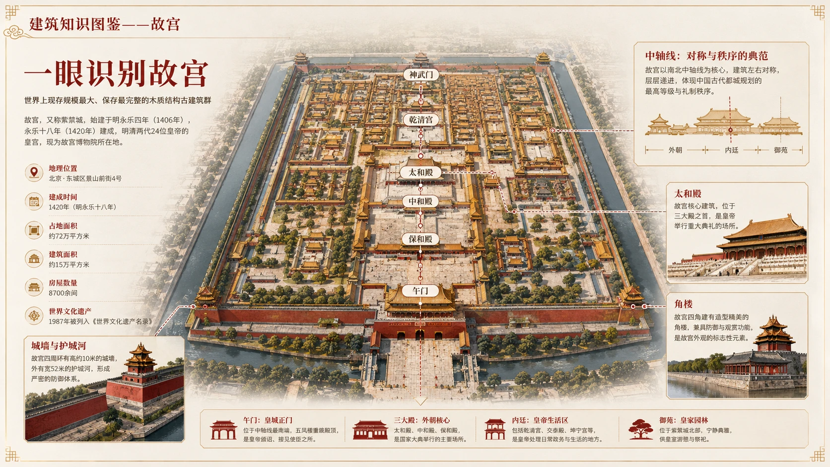 万物知识图鉴系列作品PPT——故宫 - 预览图1