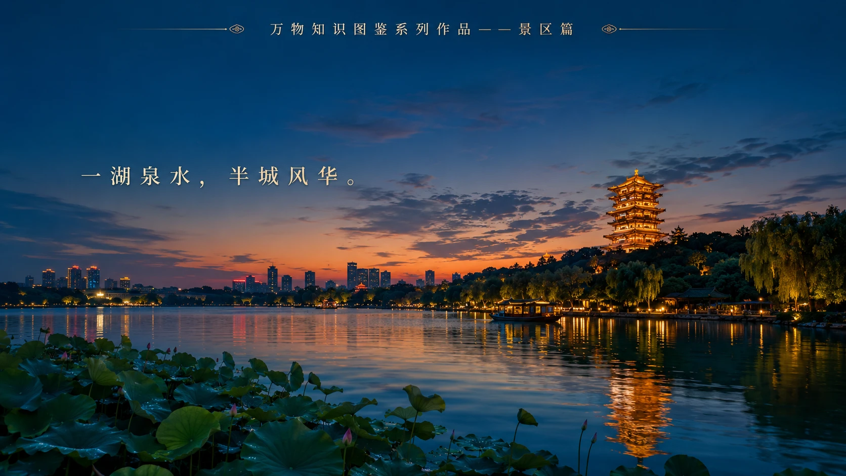 万物知识图鉴系列作品PPT——大明湖 - 预览图3