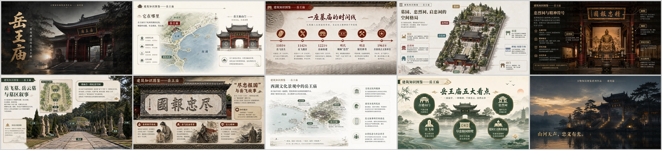 万物知识图鉴系列作品PPT——岳王庙 - 预览图4