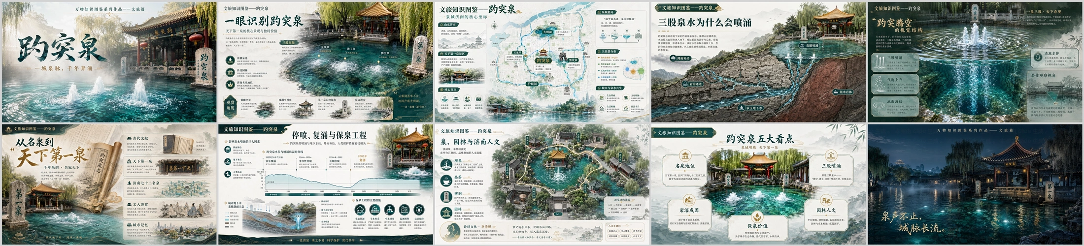 万物知识图鉴系列作品PPT——趵突泉 - 预览图4