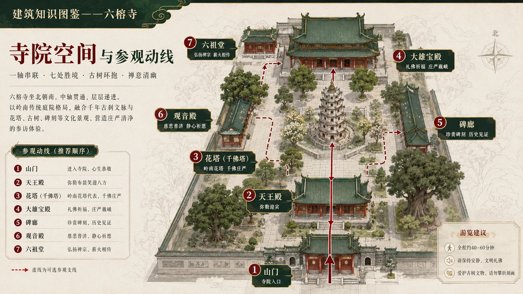万物知识图鉴系列作品PPT——六榕寺 - 预览图1