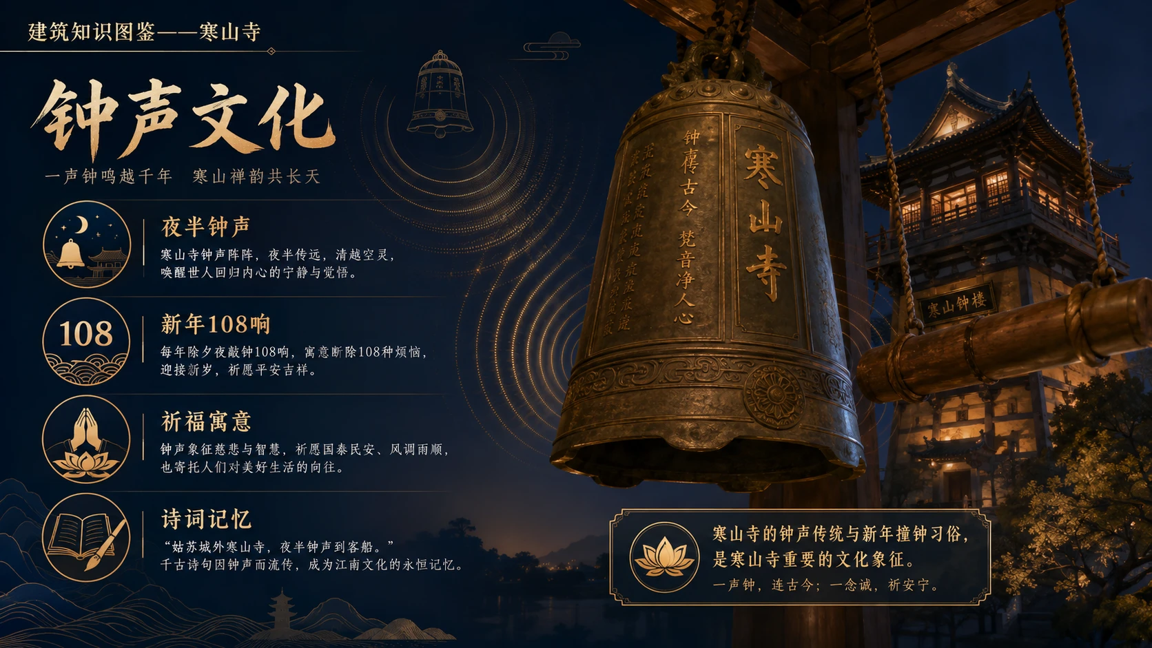 万物知识图鉴系列作品PPT——寒山寺 - 预览图2