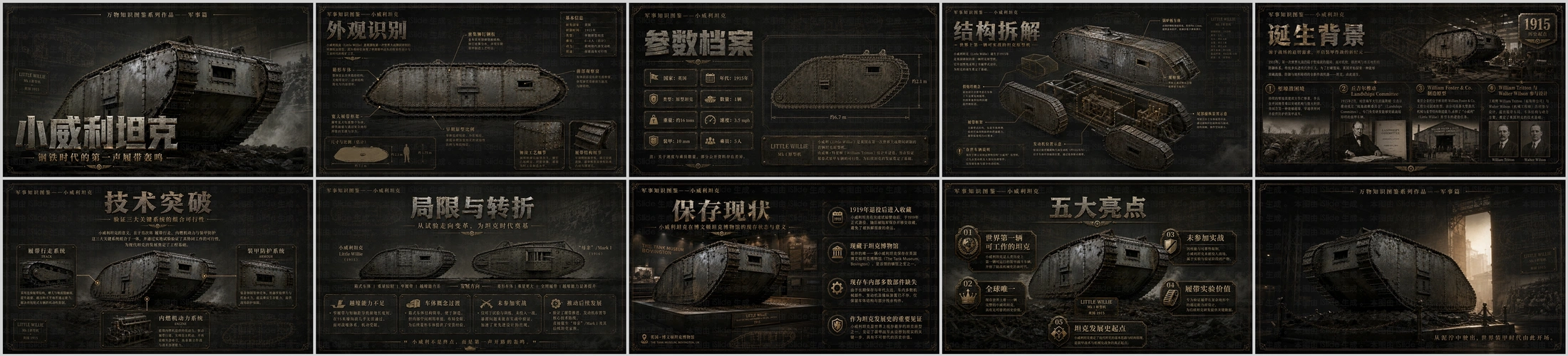 万物知识图鉴系列作品PPT——小威利坦克 - 预览图4