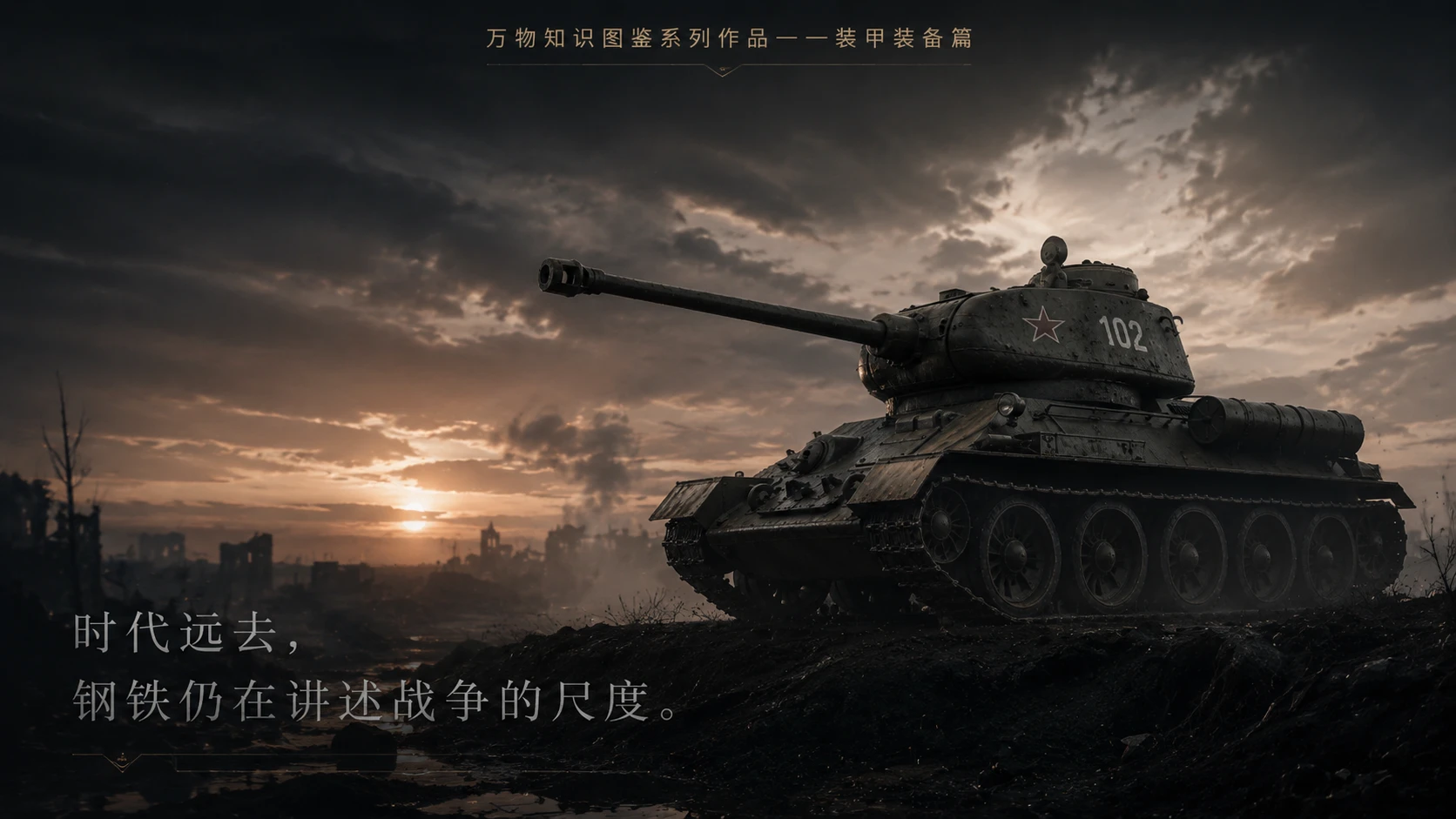 万物知识图鉴系列作品PPT——T-34-85坦克 - 预览图3