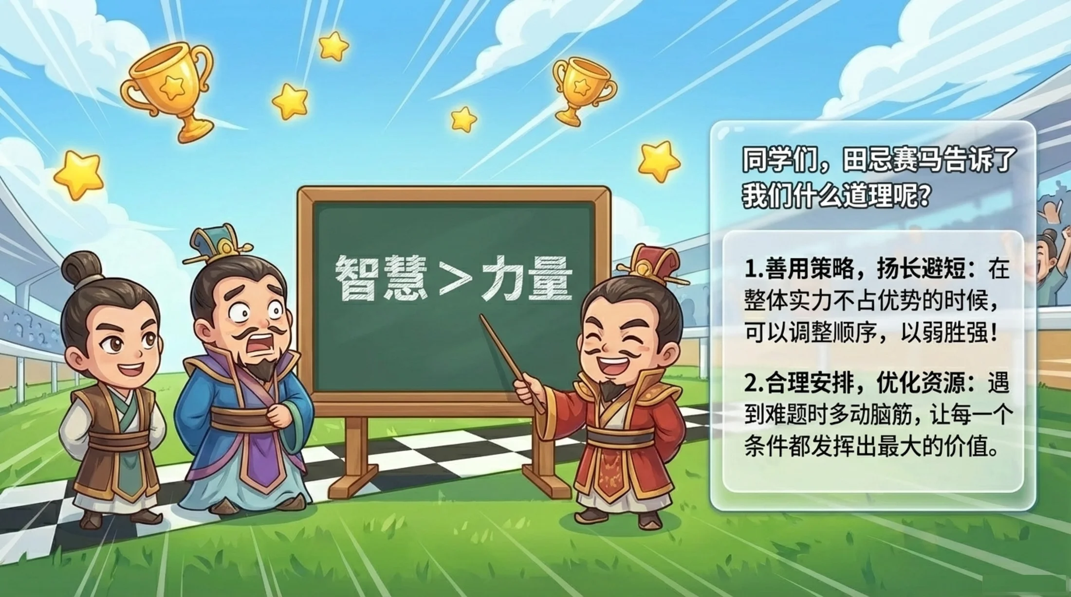 田忌赛马 小学语文卡通课件 - 预览图6