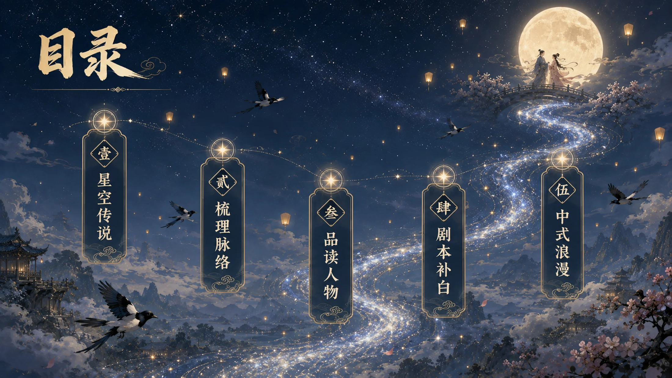 部编版小学语文五年级上册《牛郎织女（一）》PPT课件｜中国民间传说古风公开课模板 - 预览图2